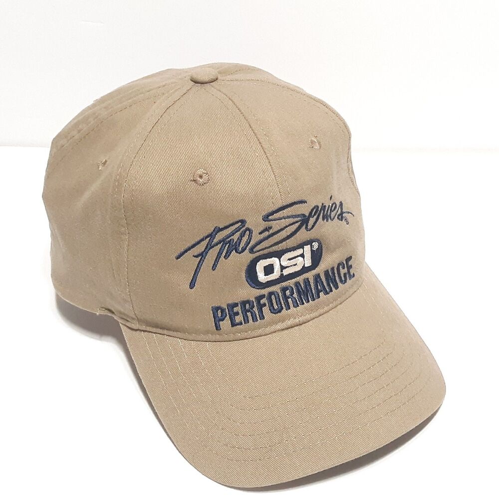 Pro Series OSI Performance Racing Tan Brown Hat Adjustable Baseball Hat
